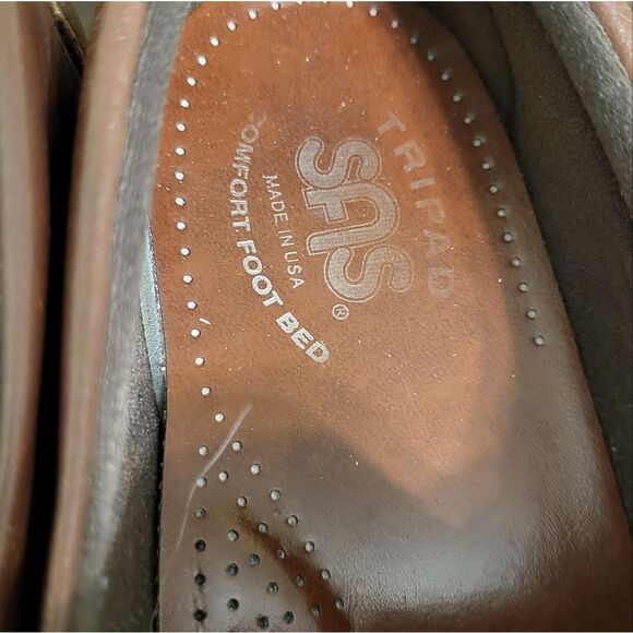 SAS Tripad Comfort Brown Leather Womens Casual Comfort Shoe, 8 - Picture 11 of 13